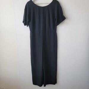 Everlane women's Japanese GoWeave Oversized Jumpsuit sz O Minimalist back v-neck